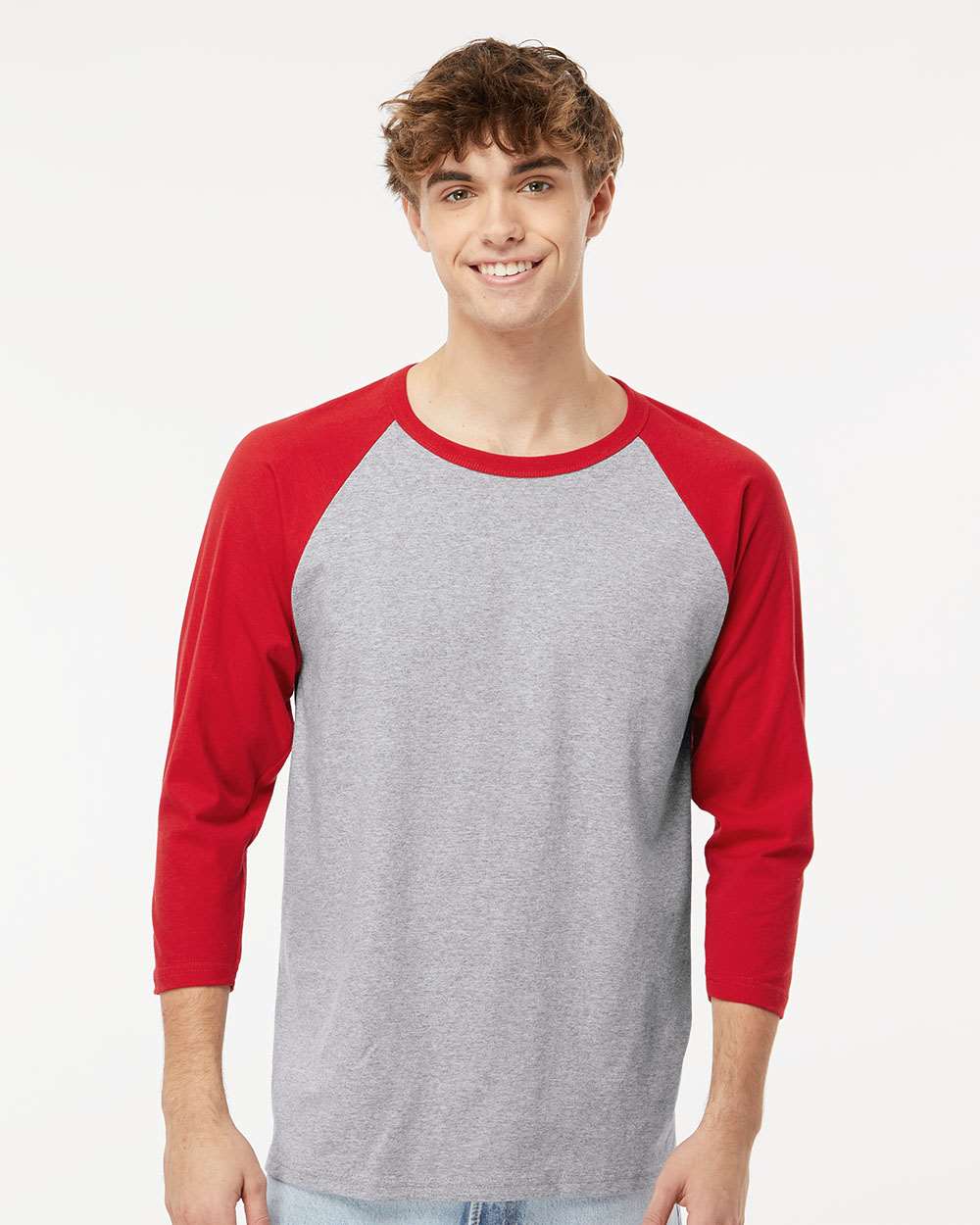 Raglan Three-Quarter Sleeve Baseball T-Shirt-M&O-5540