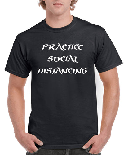 Practice social distancing-funny t-shirt-social distancing t-shirt- Personalized_T-shirts - Galaxie Rouge / Red Galaxy
